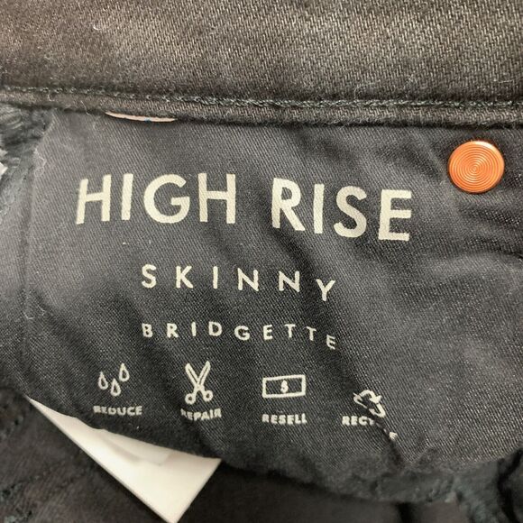 Lucky Brand Jeans Womens 25 Black Denim High Rise Bridgette Skinny Stretch - Picture 8 of 14